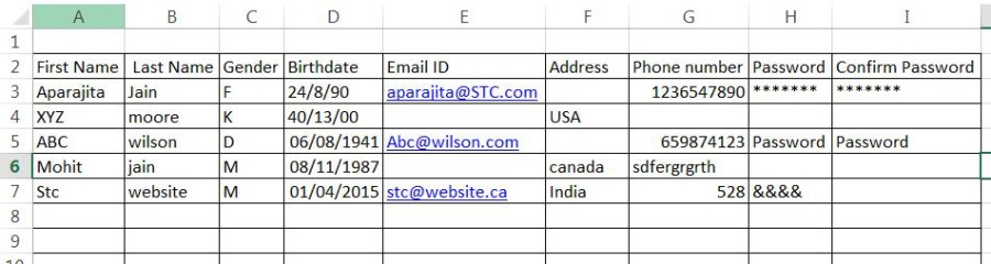 test data file generator